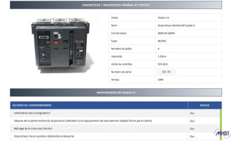 Extrait du rapport de maintenance BT MasterPact